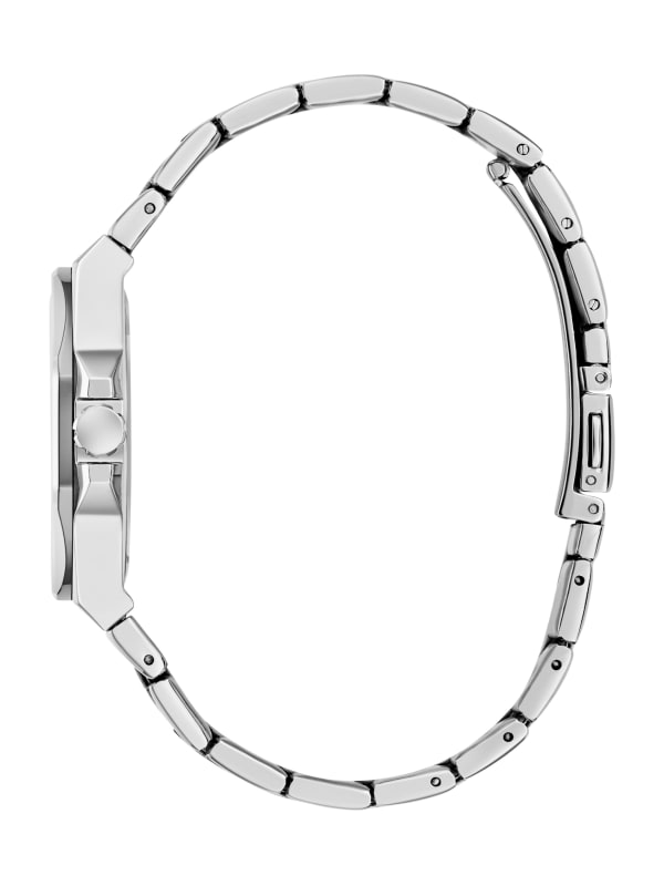 Guess Silver-Tone Analog Circle