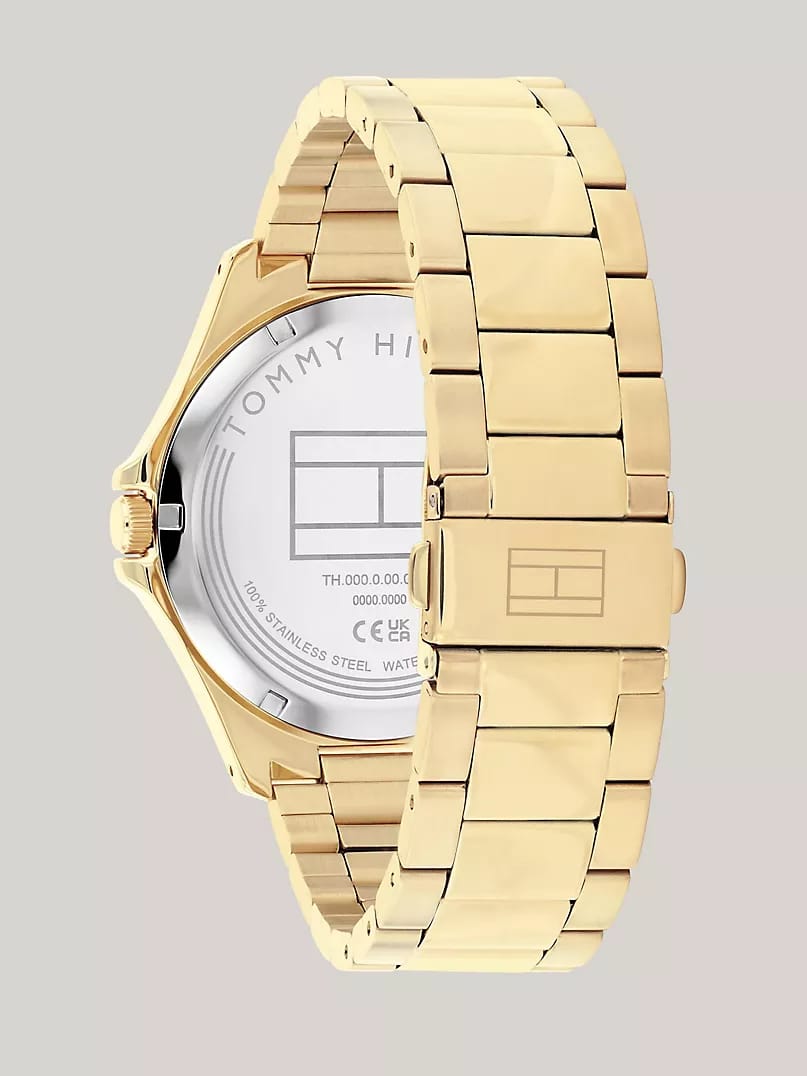 Tommy Hilfiger 43MM Gold-Tone Sport
