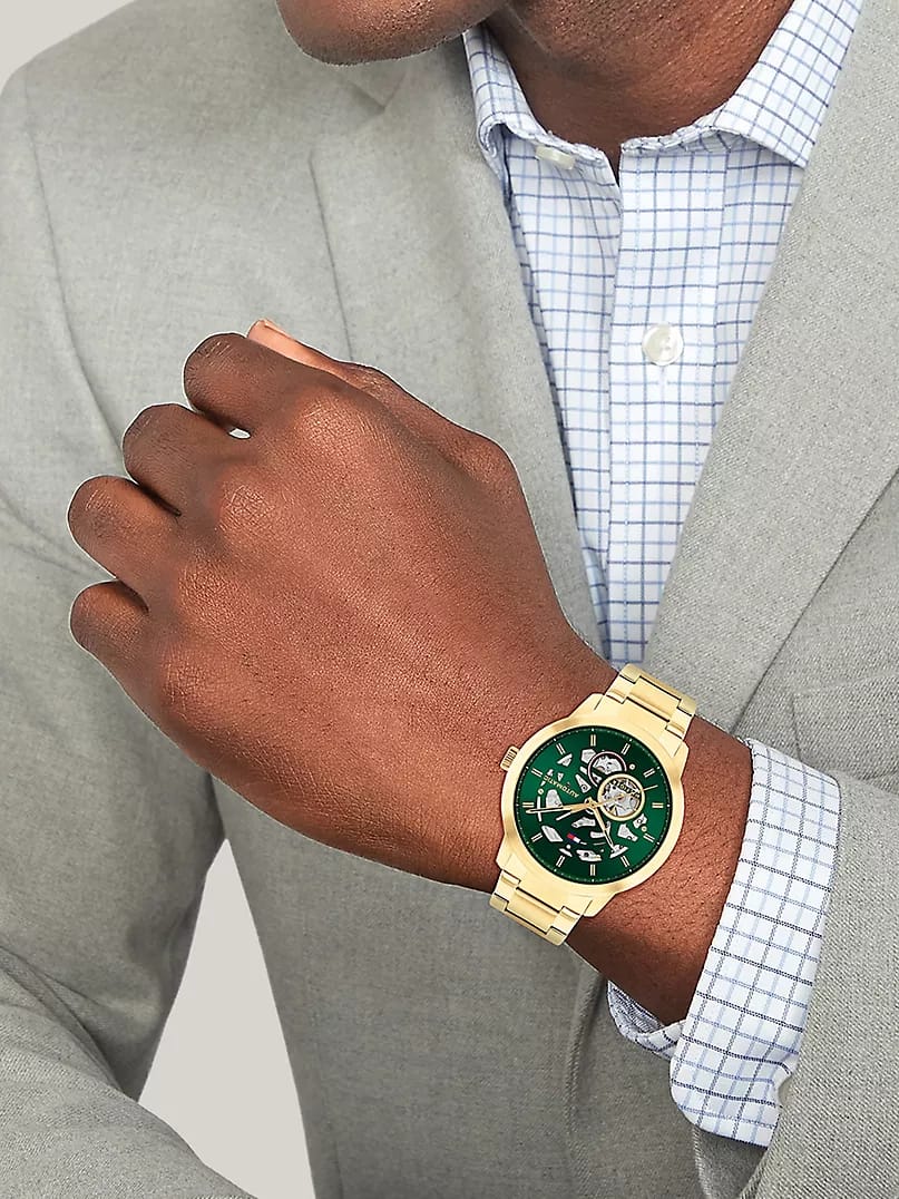 Tommy Hilfiger 43MM Skeleton Dial Automatic