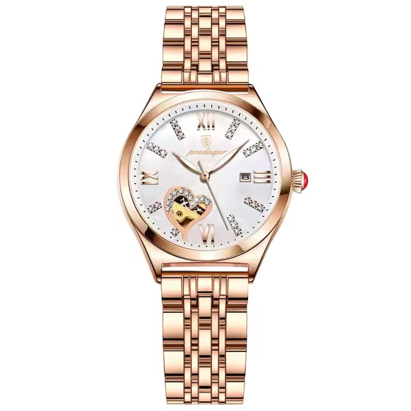 Poedagar 320 Rose Gold White Dial