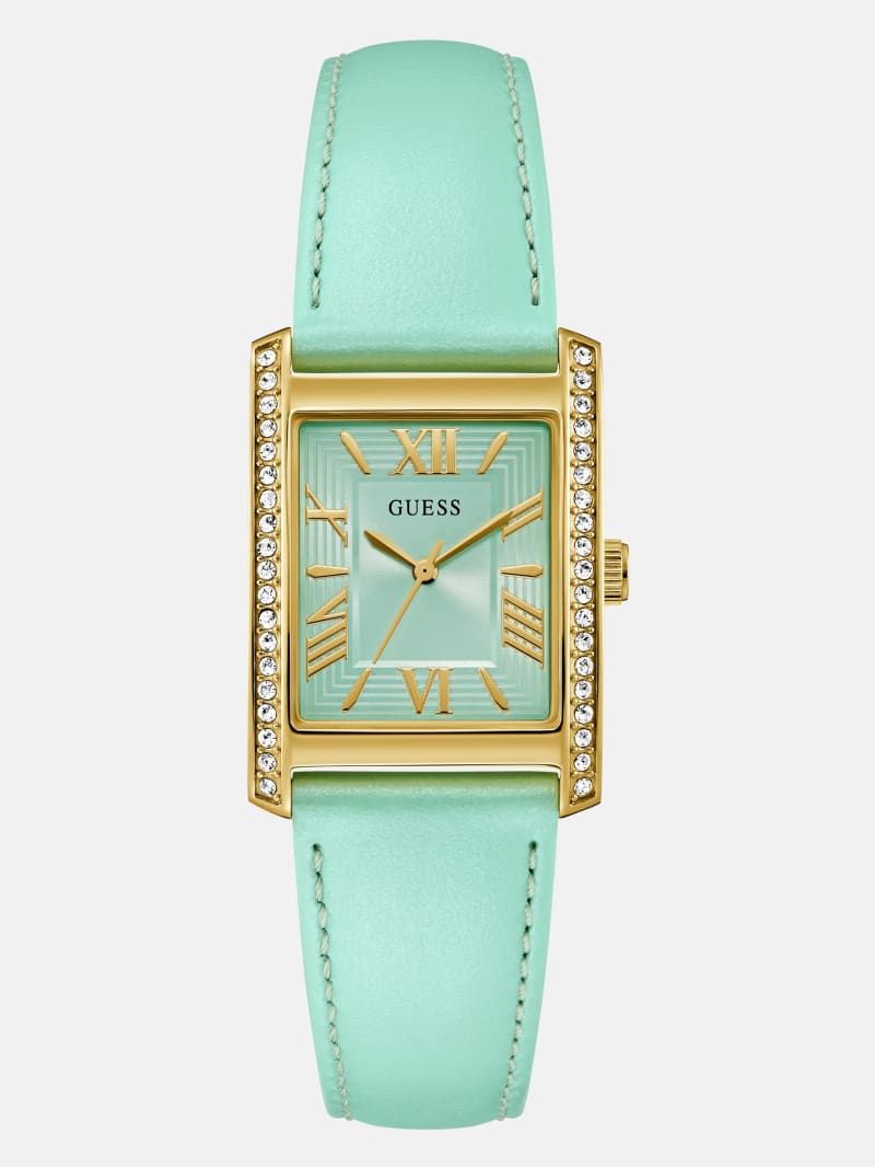 Guess Blue Leather Analog 