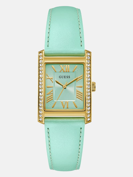 Guess Blue Leather Analog 