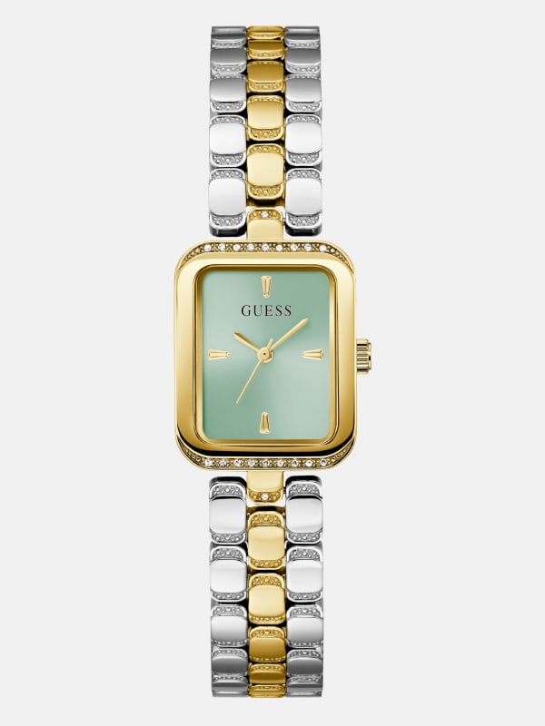 Guess Silver and Gold-Tone Analog