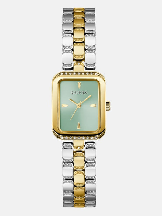 Guess Silver and Gold-Tone Analog