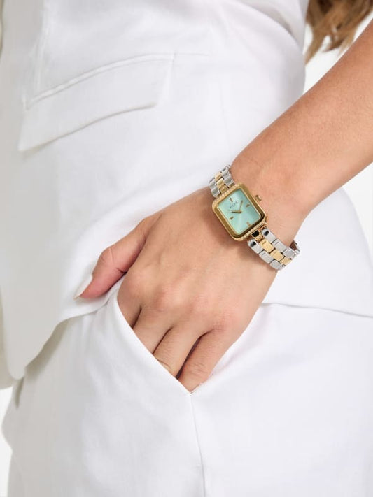 Guess Silver and Gold-Tone Analog