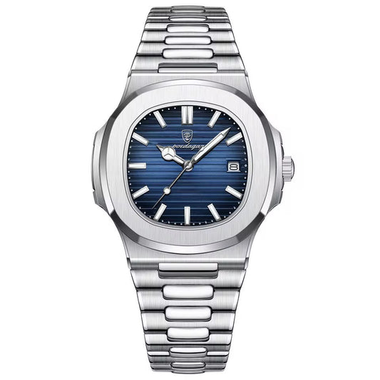 Poedagar Silver Blue Dial